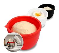 MixAid™ Silicone Liners for KitchenAid Bowl-Lift 7 Qt Mixers - Attachments & Accessories - No Need for Replacement Bowls - Includes 3 Liners & 3 Lids (Not for Bowl-Lift Models) - Patented