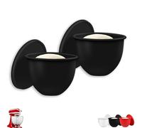 Mixaid Silicone Liners for Kitchenaid Official Tilt-Head 5 Qt Mixers Kitchen Aid Silicone Bowl Insert, Mixer Attachments & Accessories, with Pour Spout Replacement Mixers Bowls (2pcs Black)