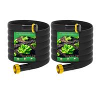 Mixc 2025-Upgrade Flat Soaker Hoses 100Ft with Copper Joint,Aluminum Seal,1mm Thickened Hose,360°Swival Handle and Inlet,Hole Pressure Relief Gasket,Drip Kit for Vegetable Garden,Lawn,Flower Bed
