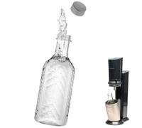 mixcover Glass Bottle for SodaStream Crystal 2.0 & 3.0 +10% Volume Transparent