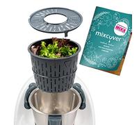 mixcover Improved Version Salad Spinner with Ebook Recipe Book Compatible with Thermomix TM7 TM6 TM5 - Washing and Drying Salad - Salad Dryer - Also Suitable for Cooking
