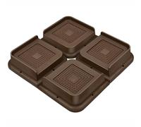 MixDora Bed Risers 1 inch Heavy Duty 4 Pack Dark Brown Funiture Risers L Shape Table Riser Chair Raisers Lifter for Sofas Couches Desks (Dark Brown, 1 inch)