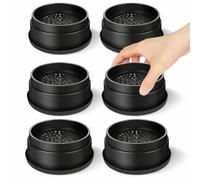 MixDora Bed Risers 1 Inch Round Stackable Furniture Risers Anti-Slip Chair Raisers for Sofas Couches Table Set of 6 Pack Black (1 Inch 6 Pack)