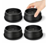 MixDora Bed Risers 1 Inch Round Stackable Furniture Risers Anti-Slip Chair Raisers for Sofas Couches Table Set of 4 Pack Black (1 Inch 4 Pack)