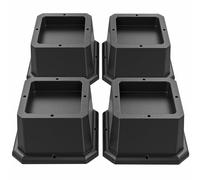 MixDora Bed Risers 2 Inch Furniture Risers Anti-Slip Chair Raisers for Sofas Couches Table Set of 4 Pack Black