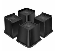 MixDora Bed Risers 5 inch Heavy Duty 4 Pack Funiture Risers L Shape Table Riser Chair Raisers Lifter for Sofas Couches Desks