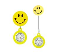 Mixe Luminous Nurse Clip-on Hanging Retractable Brooch Fob Watch Smile