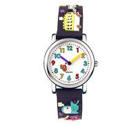 Mixe Waterproof 3D Cute Cartoon Digital Silicone Wristwatches Time Teacher Gift for Little Girls Boys Kids Children (Little Car Black)