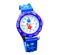 Mixe Waterproof 3D Cute Cartoon Star Digital Silicone Wristwatches Time Teacher Gift for Little Girls Boys Kids Children (Blue B)