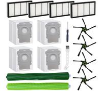 MIXEAL Replacement Parts Kit Compatible with iRobot Roomba s9 (9150) s9+ s9 Plus (9550) s Series Vacuum Cleaner, 1 Set of Multi-Surface Rubber Brush,4 Side Brushes,4 Filters,4 Dust Bags,2 Tools