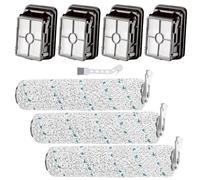 MIXEAL Replacements Parts for Bissell CrossWave Cordless Max 2554 2590 2593 2596 Series Vacuum,3 Pack 2787 Brush Roll 4 Pack 1866 Vacuum Filters