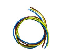 Mixed 4mm PVC Wire Sleeving - Brown, Blue, Green/Yellow (1 Metre Each) - Electrical Sleeving