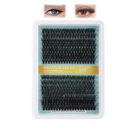 Mixed 50D and 60D Individual Cluster Lashes with 280 Dense Fans for DIY Volume Lash Extensions, Handmade Lightweight Fluffy False Eyelashes for a Dramatic and Textured Look