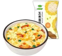 Mixed 7-Flavor Freeze-Dried Soup, Instant fresh vegetable soup, freeze dried vegetable soup, corn soup, seaweed spinach soup, healthy breakfast, nutritious side dishes (Corn,10pack)