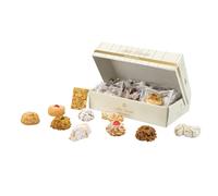 Mixed almond paste package 18 pieces - Includes: amaretto, red venus, columbine, mermaid, red, green and curly coffee, pistachio, square, orange sun and sweet dawn