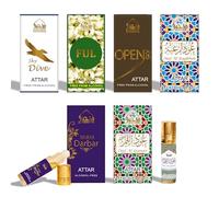 Mixed Attar Set by Dukhni | 6 x 6ml Roll on Perfume Oil | Muslim Gifts | Assorted Arabian Oud Attar Sampler for Men & Women | Long Lasting, Vegan, Skin-Safe, Alcohol-Free Athar| Gift For Men & Women