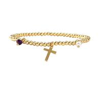 Mixed Beads Gold Charm Crosses Fashionable Accessory for Coastal Adventures Beach Jewelry