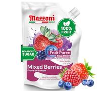 Mixed Berry Juice Puree 100% Pure Wild Berries Strawberry Blueberry Raspberry Fruit Only No Added Sugar 1kg Real Fruit for Smoothies Handy Bag Mazzoni Made in Italy