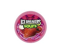 Mixed Berry, Strawberry Cherry Sours - Sugar Free Ice Breakers Candy 42g (1 Supplied)