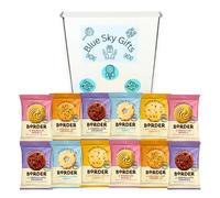 Mixed Biscuit Gift Box Hamper - Sweet Treats Birthday & Thank You Present | Contains 12 individually wrapped twin packs of cookies including shortbread, chocolate chips, viennese whirls & oat crumbles