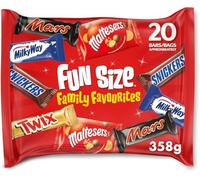 Mixed Bulk Chocolate Bars Multipack 358g - 20 Fun Size Chocolates
