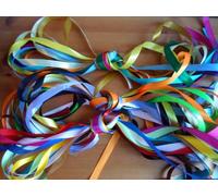Mixed Bundle 10 x 1m x 3mm 6mm 12mm Satin Ribbon Assorted Sizes & Colours 10 metres