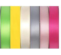 Mixed Bundle of 10mm Double Satin Ribbon (6 x 25m Rolls)