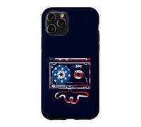 Mixed Cassette Tape American Flag Patriotic Retro USA Music Case for iPhone 11 Pro