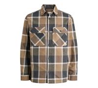 Mixed check overshirt Jack & Jones Rayle Gris XL