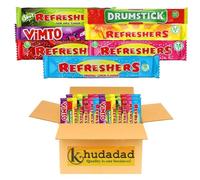 Mixed Chew Bars Variety | Includes 4 Each of Drumstick, Vimto, Refreshers Original, Strawberry, Cherry Cola & Sour Apple | Retro Fizzy Chewy Sweets | Vegetarian-Friendly | Gift, Par (15x)