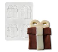 Mixed Christmas Chocolate Moulds - Candy Cane, Ginger Bread Man, Holly, Tree, Wreath, Present, Santa's Hat - 13-44g - Christmas Chocolate (4 x Gifts)