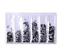 Mixed Clear Crystal Nail Diamonds, Glitter Designs Rhinestones Stones Manicure Art Accessories Pearl and Rhinestones