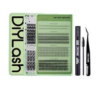 Mixed Cluster EyeLashes,DIY Individual Eyelashes Extension 530pcs,Natural Look EyeLash,Lightweight,Soft,Thin Band,and Not Easy Fall Apart,Many Lengths to DIY Makeup for Different Occasion (D)