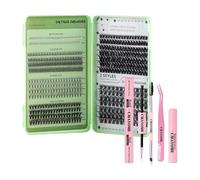 Mixed Cluster EyeLashes,Natural Look Individual False Eyelashes Extension 530pcs,Lightweight,Soft,Thin Band,and Not Easy Fall Apart,Many Lengths to Create Makeup for Different Occasion (C)