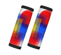 Mixed Color Graphics Print Handle Wraps 2 Pack with Contact Card for Suitcases Fridge Oven Car Door and Dumbbell