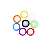 Mixed Color Hollow Rubber Key Covers Multi Round Soft Silicone Keys Locks Cap Elastic Topper Keyring for Luggage and Office Use(2.4x0.4cm 16pcs)
