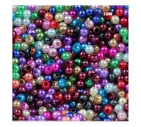 Mixed Colour Acrylic Faux Pearl Beads, Assorted Sizes for Crafting and Jewellery Making (3mm (1000 Beads) C2300)