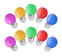Mixed Colours G45 Mini LED 1W Light Bulb, E27 Standard Base Multi-Colored Bulbs, 10 Watt Equivalent, Purple Yellow Green Red Blue for Wedding Halloween Christmas Party Bar Mood Decoration,10 Pack