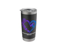 Mixed Connective Tissue Disease Awareness Heart MCTD Warrior Stainless Steel Insulated Tumbler