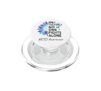 Mixed connective tissue disease awareness sunflower PopSockets PopGrip for MagSafe
