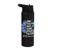 Mixed Connective Tissue Disease Awareness Sunflower Stainless Steel Insulated Water Bottle