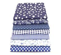 Mixed Cotton Fabric Material Sewing Bundle Scraps Offcuts Quilting (Dark Blue)