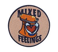 Mixed Feelings Heart Patch Iron On | Funny Heart Patches, Cute Embroidered Badge, Food Applique, Love Sew On - Finally Home