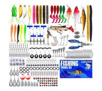 Mixed Fishing Bait, Spinner Fishing Set, Blinker Fishing Bait with Storage Box Including Spinner, Single Hook, Swivels, Pliers, Worm Bait