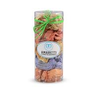 Mixed Flavour Selection of Gourmet Amaretti Biscuits - 230g Gift tube of Biscotti Italian Biscuits - Italain Food Gifts