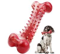 Mixed Flesh Color 285g Dog Chew Toy 19.6x7.4x5.2cm - Durable Natural Rubber Dental Cleaning Bone for Aggressive Chewers Medium Large Breed Dogs