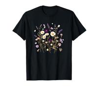 Mixed Flower Wildflower Floral Garden Boho Botanical Art T-Shirt