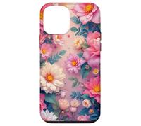 Mixed Flowers Bouquet Pink Floral Pattern Aesthetic Floral Case for iPhone 12 mini