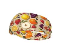 Mixed Fruit Print Unisex Sweat Absorbing Headband for Men Women Workout
