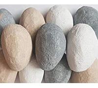 Mixed Gas Fire Pebbles White Grey and Beige. Made in UK Suitable for Gas LPG Living Flame Fires 10/20/30 (10)